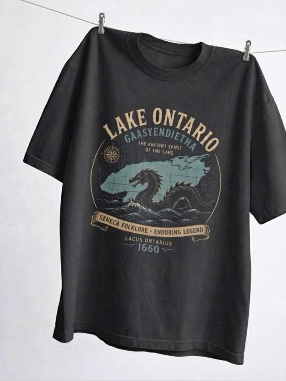 Lake Ontario Graphic Tee - Black